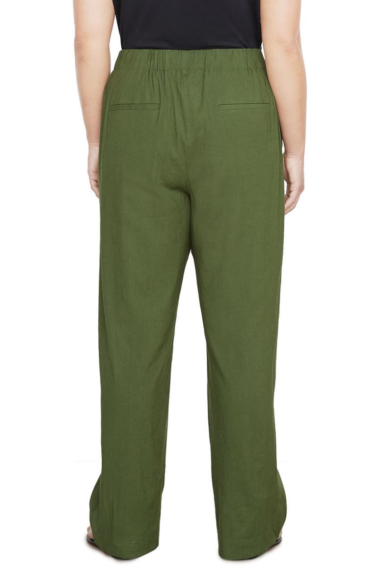 Vince High Waist Linen Blend Trousers, Alternate, color,