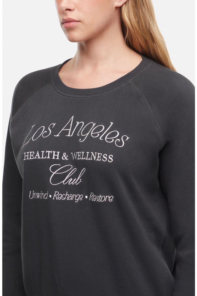 LA Wellness Club Sweatshirt, Alternate, color, BLACK