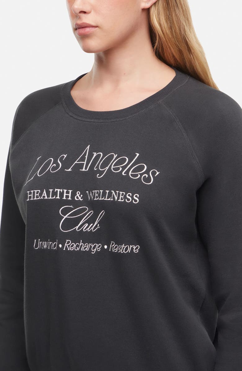 Wildfox LA Wellness Club Sweatshirt, Alternate, color, Black