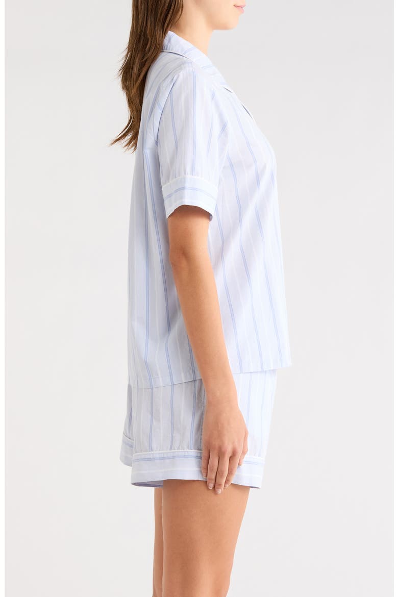 Classic Short Cotton Pajamas, Alternate, color, BLUE PARKER STRIPE