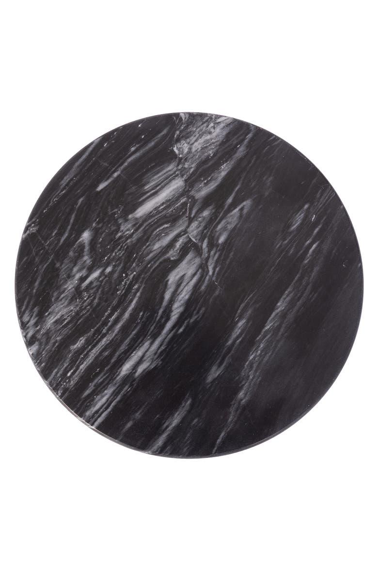 Tall Marble Lazy Susan, Alternate, color, Black Matte