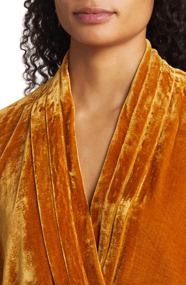 BTFL-life Nama Surplice V-Neck Bracelet-Sleeve Velvet Romper, Alternate, color, 