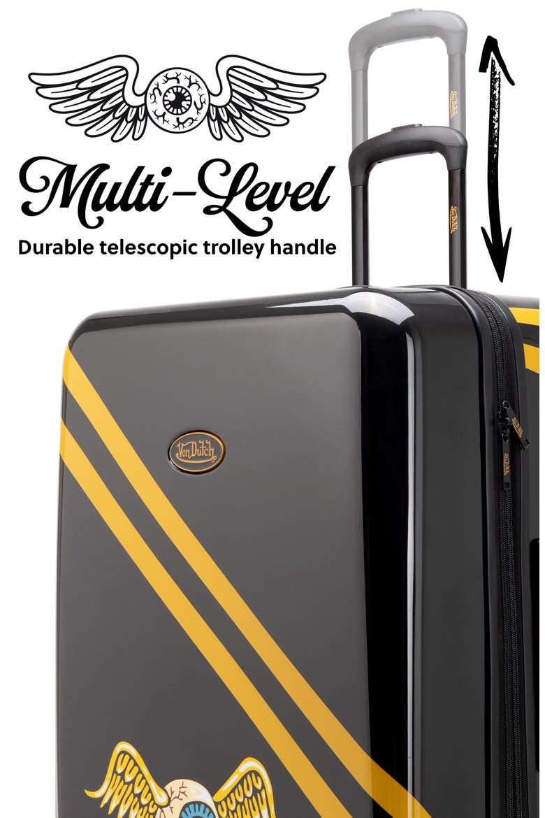 Kustom Kulture 3-Piece Expandable Hardside Spinner Luggage Set, Alternate, color, Rolling Striker