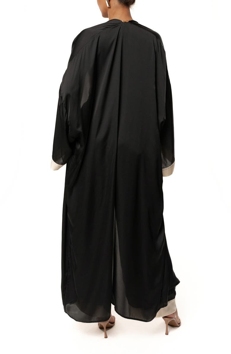JLUXLABEL Nola Satin Maxi Duster, Alternate, color, Black