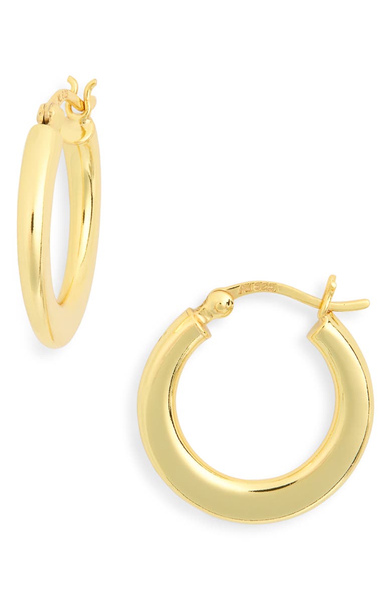 ARGENTO VIVO Knife Edge Hoop Earrings, Main, color, Gold