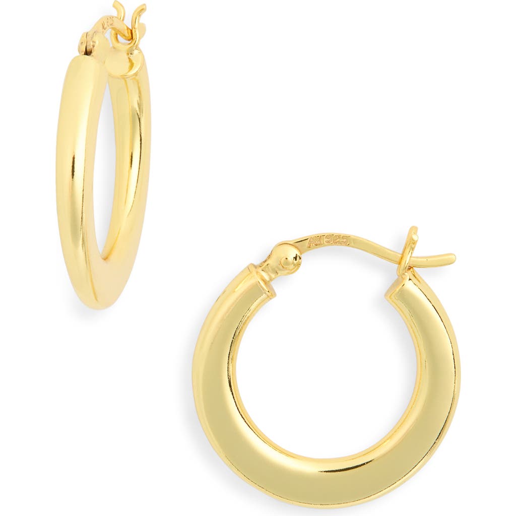 Argento Vivo Knife Edge Hoop Earrings In Gold