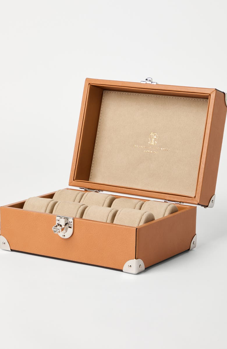 Brunello Cucinelli Cowhide watch box, Alternate, color, Natural