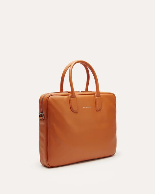 Want Les Essentiels De La Vie Want Les Essentiels Lesage Pebble-grained Leather Computer Bag In Orange