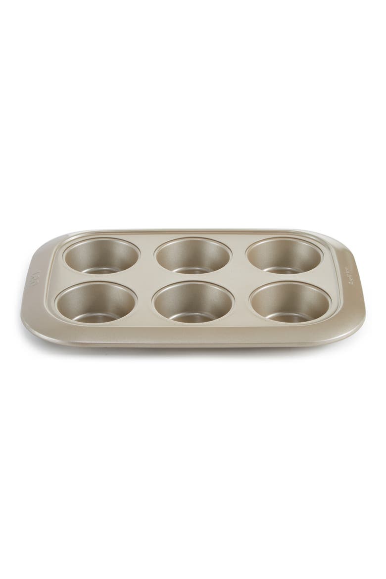 Leo Balance 6-Cup 2.5" Cupcake Pan, Alternate, color, GOLDEN