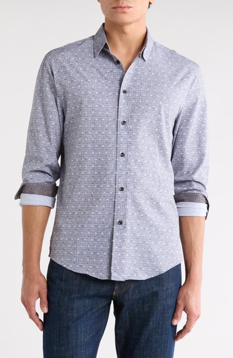 Denim Dot Long Sleeve Shirt