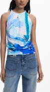 Desigual Sleeveless Abstract Print Top