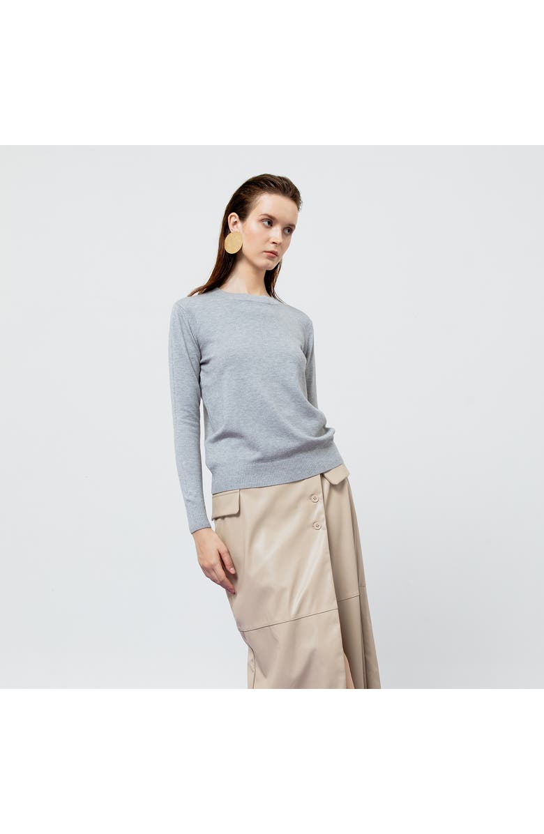 ATS Amara Ribbed Knit Top, Alternate, color, Grey