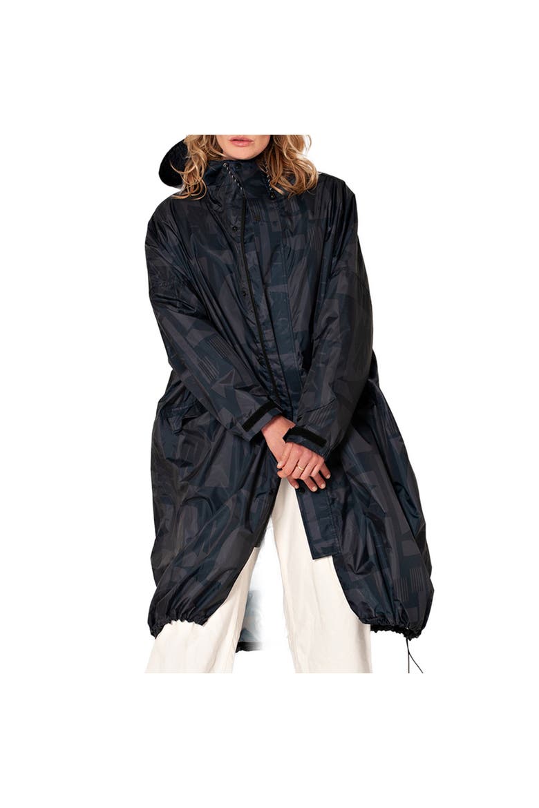 Rain Coat Back To Art, Main, color, Black