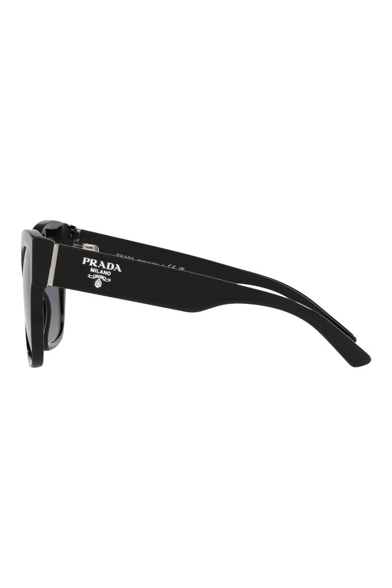 59mm Gradient Geometric Sunglasses, Alternate, color, BLACK