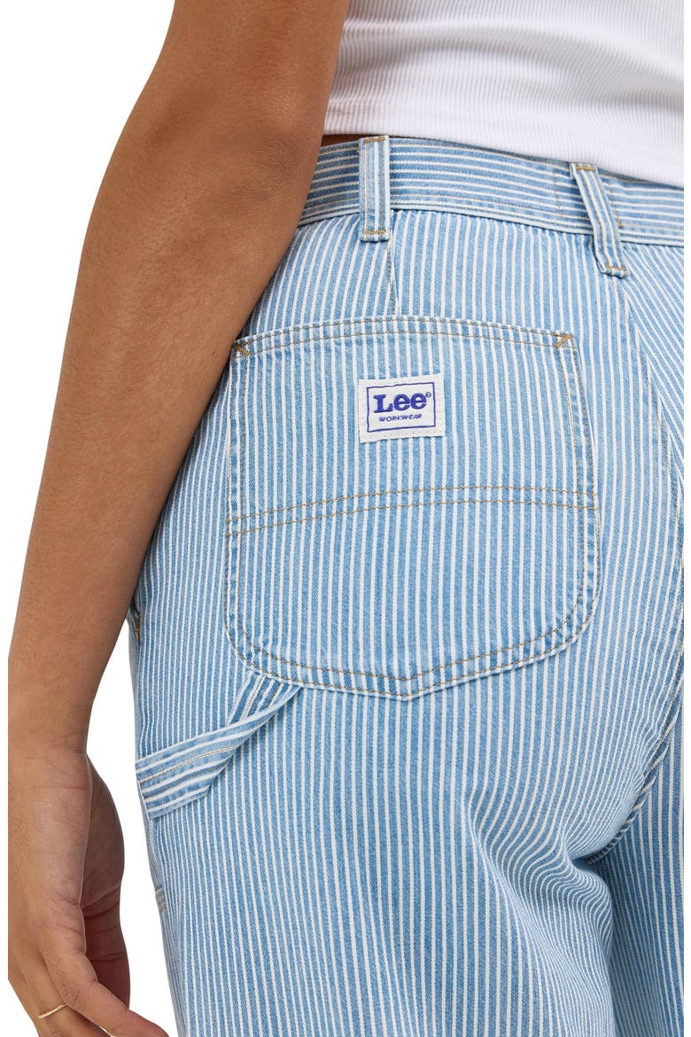 High Waist Carpenter Jeans, Alternate, color, MID RAILROAD