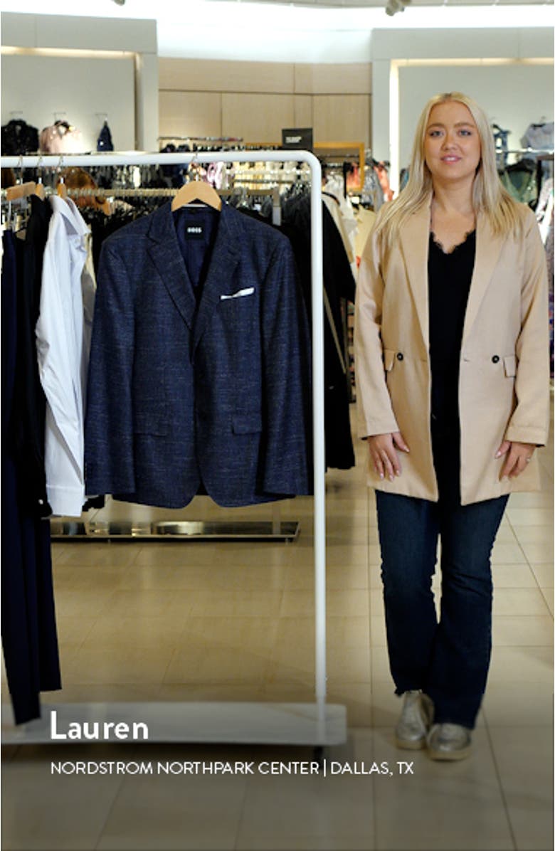 Hutson Slim Fit Navy Slub Wool Blend Sport Coat, sales video thumbnail