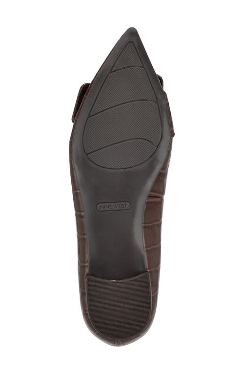 Nine West Jesike Pointed Toe Flat In Brown