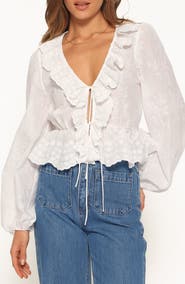 Petal & Pup Issy Eyelet Ruffle Peplum Top