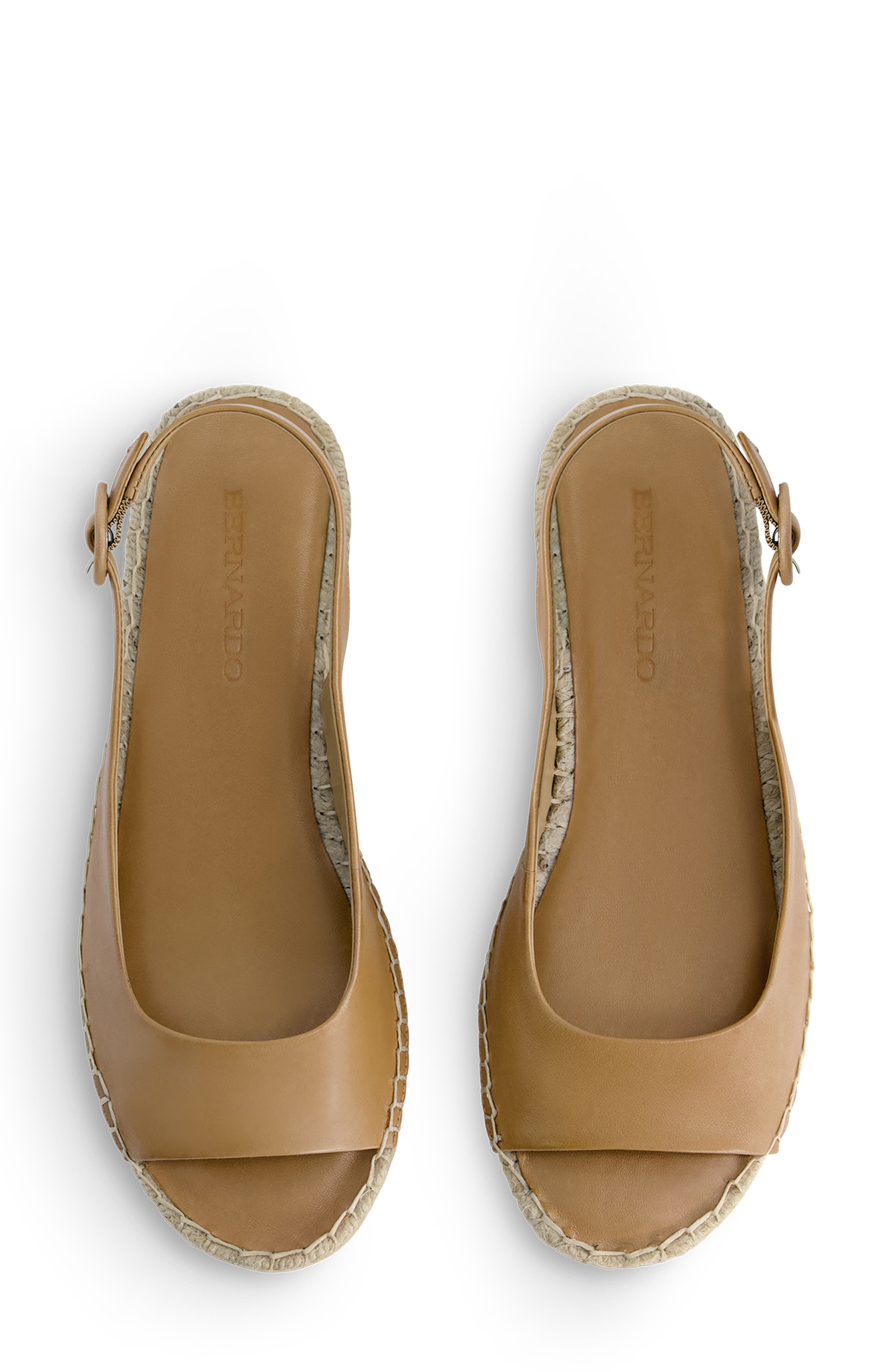 Bernardo Melila Espadrille Wedge Sandal, Alternate, color, Sand Antique Calf