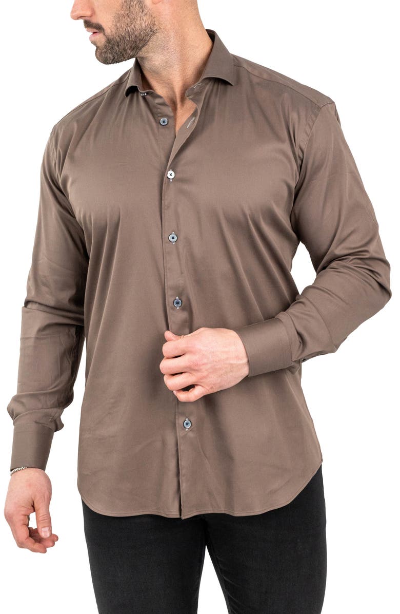 Maceoo Einstein StretchSolid Button-Up Shirt, Alternate, color, 