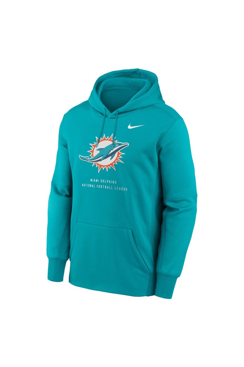 Men's Nike Aqua Miami Dolphins Toss Sweep Therma-FIT Hoodie, Alternate, color, Aqua