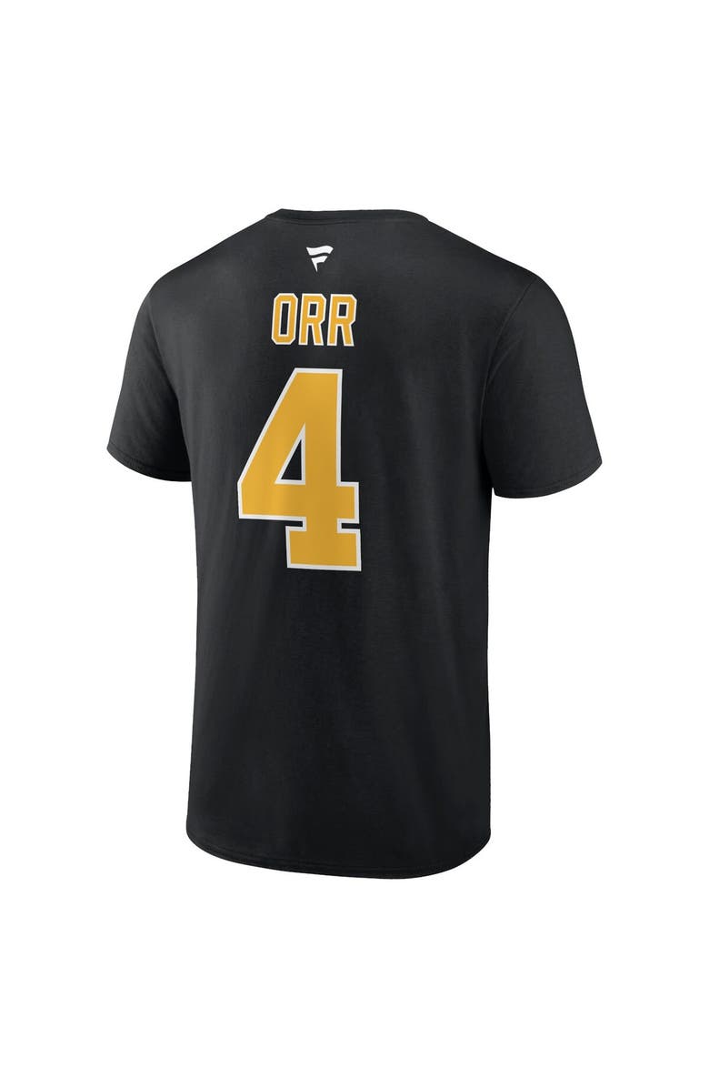 FANATICS Men's Fanatics Branded Bobby Orr Black Boston Bruins Centennial Authentic Stack Retired Player Name & Number T-Shirt, Alternate, color, Black