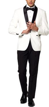 OppoSuits Pearly White Two-Piece Suit & Bow Tie