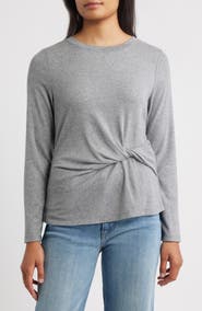 Wit & Wisdom Twist Front T-Shirt