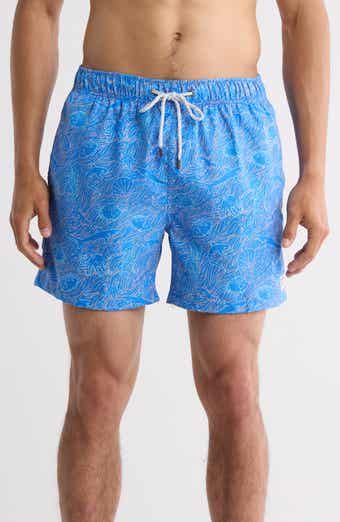 Vintage Summer Sea Creatures Swim Trunks