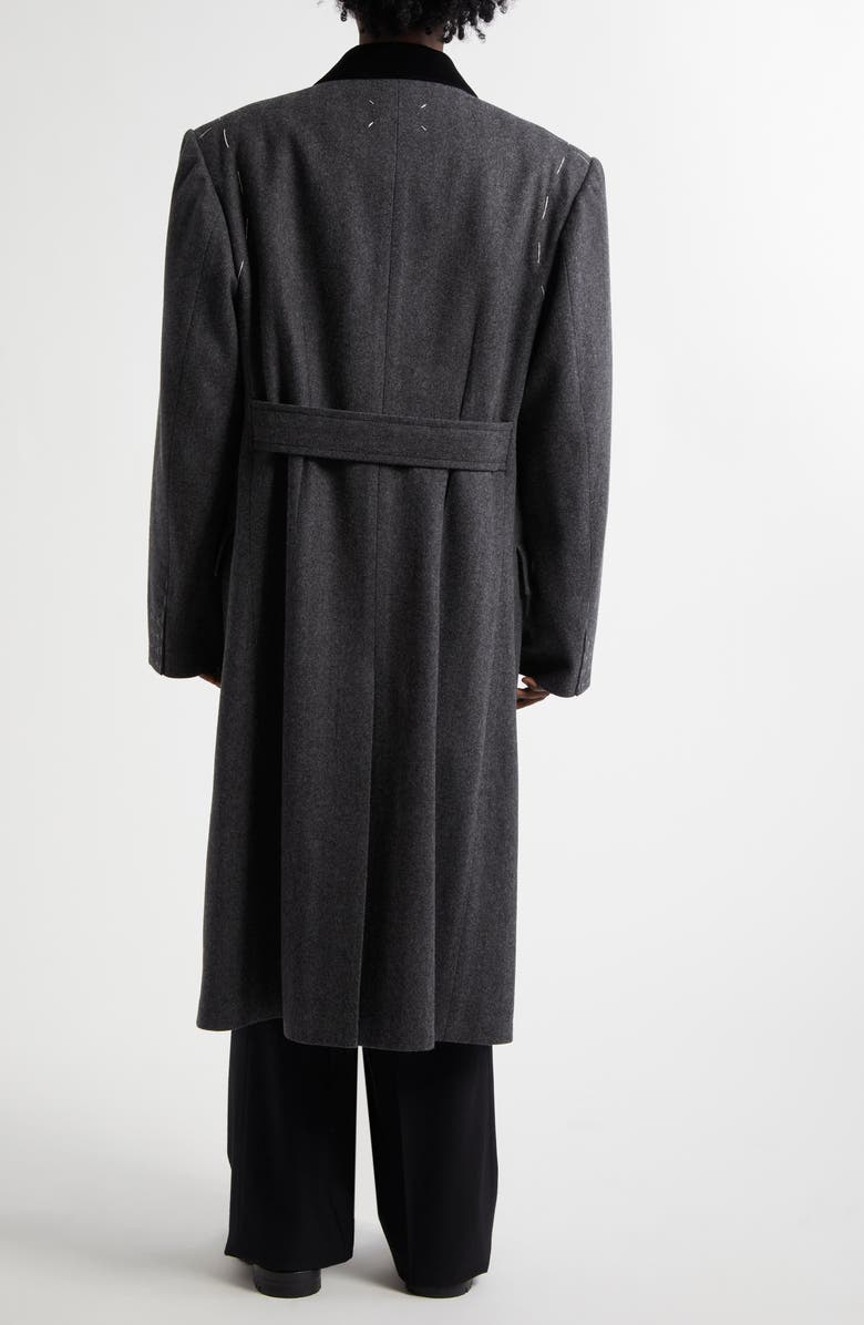 Maison Margiela Work in Progress Wool Herringbone Topcoat, Alternate, color,