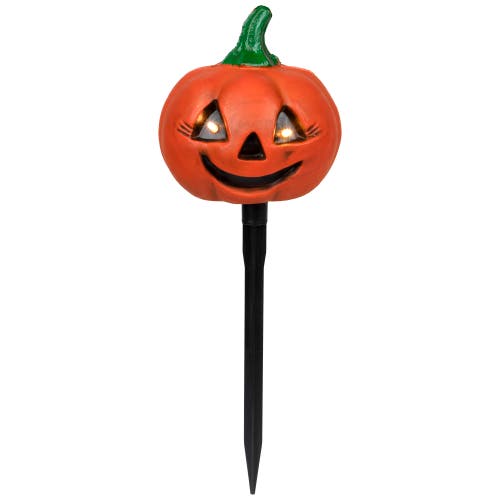Northlight Lighted Jack-o-lantern 3 Piece Halloween Pathway Markers Set In Orange