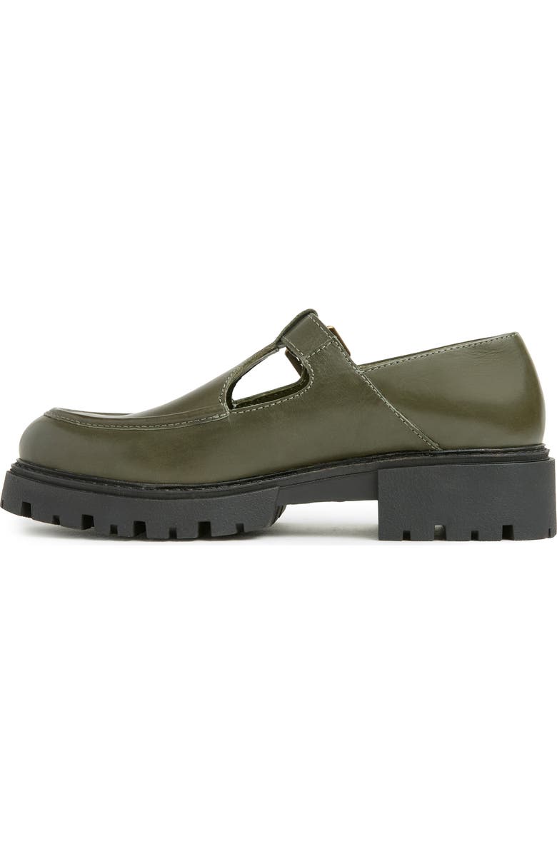 Celtic & Co. Chunky T Bar Loafer, Alternate, color, Olive