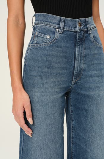 Hepburn High Waist Ankle Wide Leg Jeans