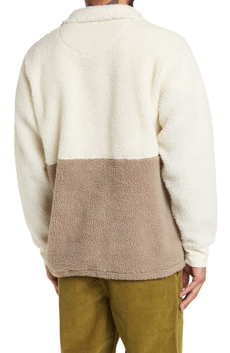 Vans Redmont Quarter Zip Faux Shearling Pullover, Alternate, color, 