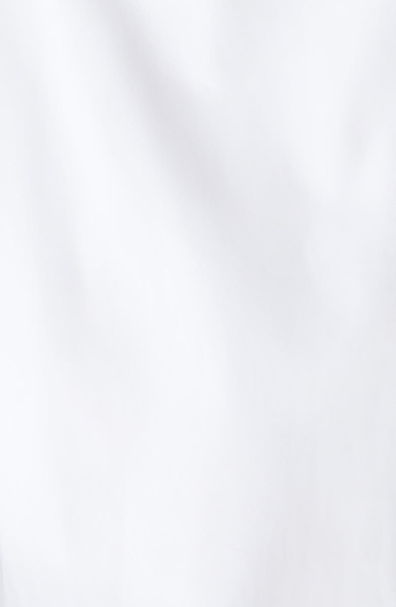 Alaïa Pleated Long Sleeve Cotton Blend Poplin Shirtdress, Alternate, color, 