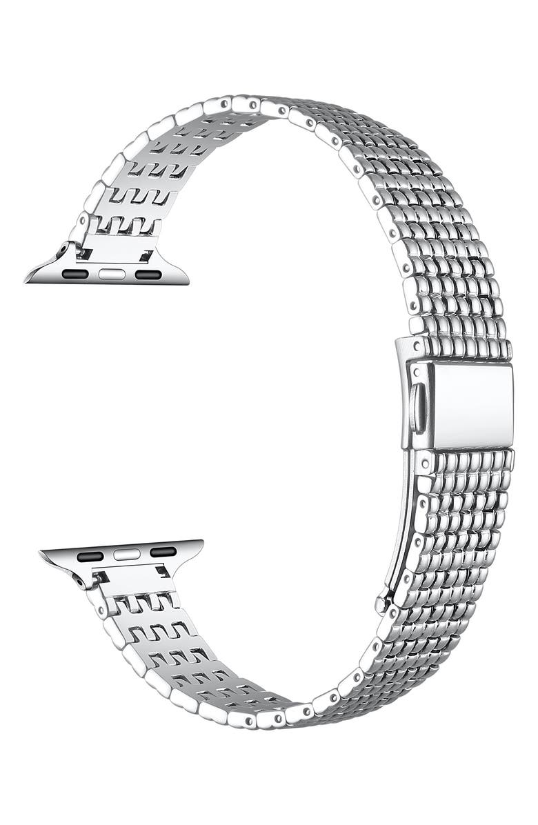 Posh Tech Brooklyn Stainless Steel Apple Watch<sup>®</sup> Bracelet Watchband, Alternate, color, 