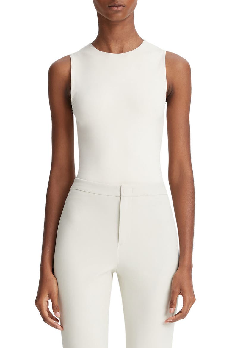 Sleeveless Fitted Top, Main, color, FEATHER