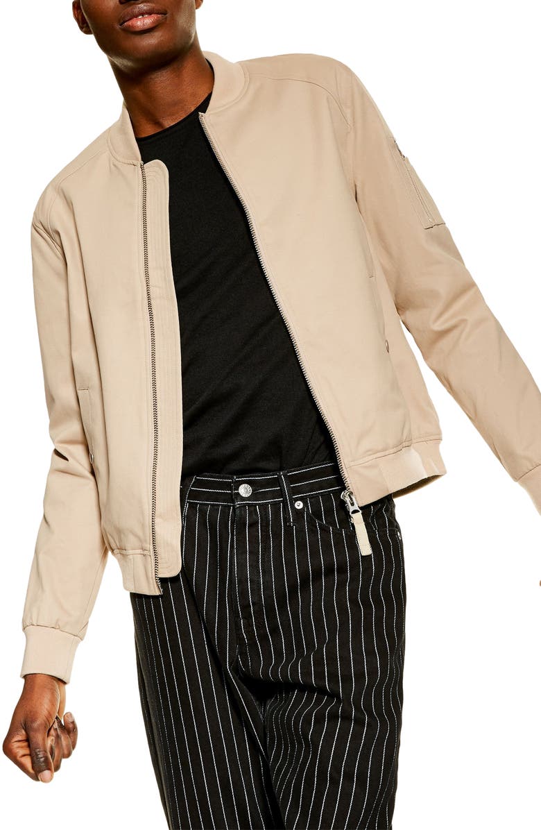 Topman Lightweight Bomber Jacket, Main, color,