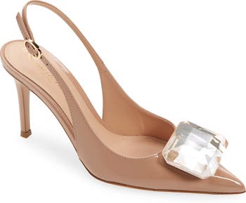 Gianvito Rossi Jaipur Sling Vernice Pointed Toe Slingback