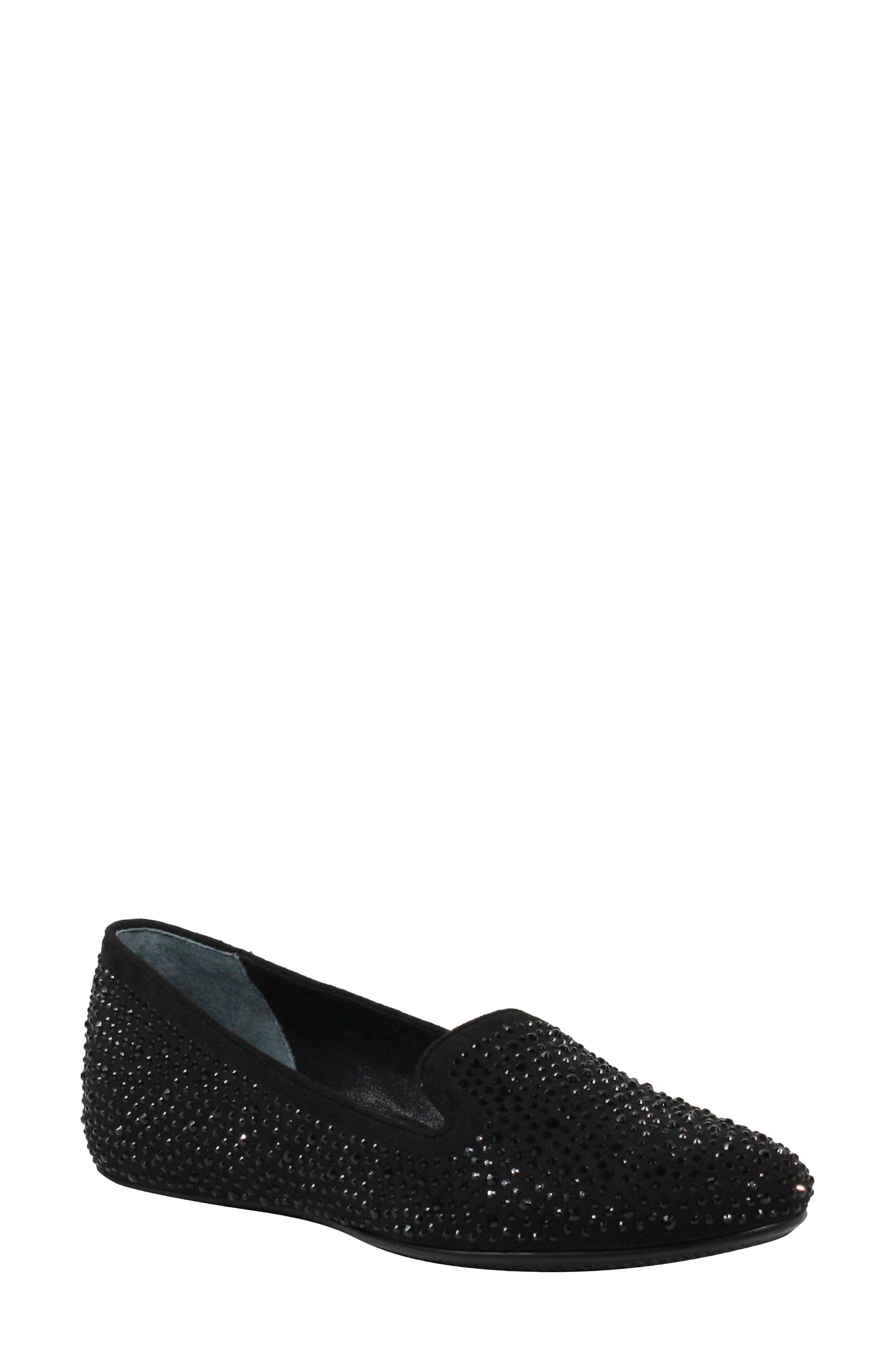 J. Reneé Hanuko Crystal Embellished Loafer Flat, Main, color, 