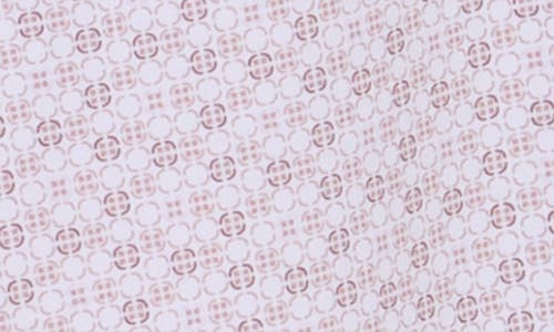 Construct Slim Fit Abstract Geo Print Stretch Button-up Shirt In Pink