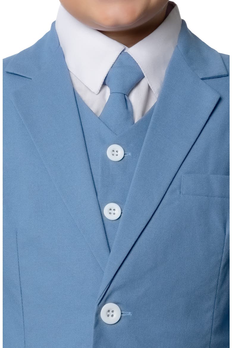 Kids' Joey Safari 5-Piece Linen Suit, Alternate, color, Powder Blue