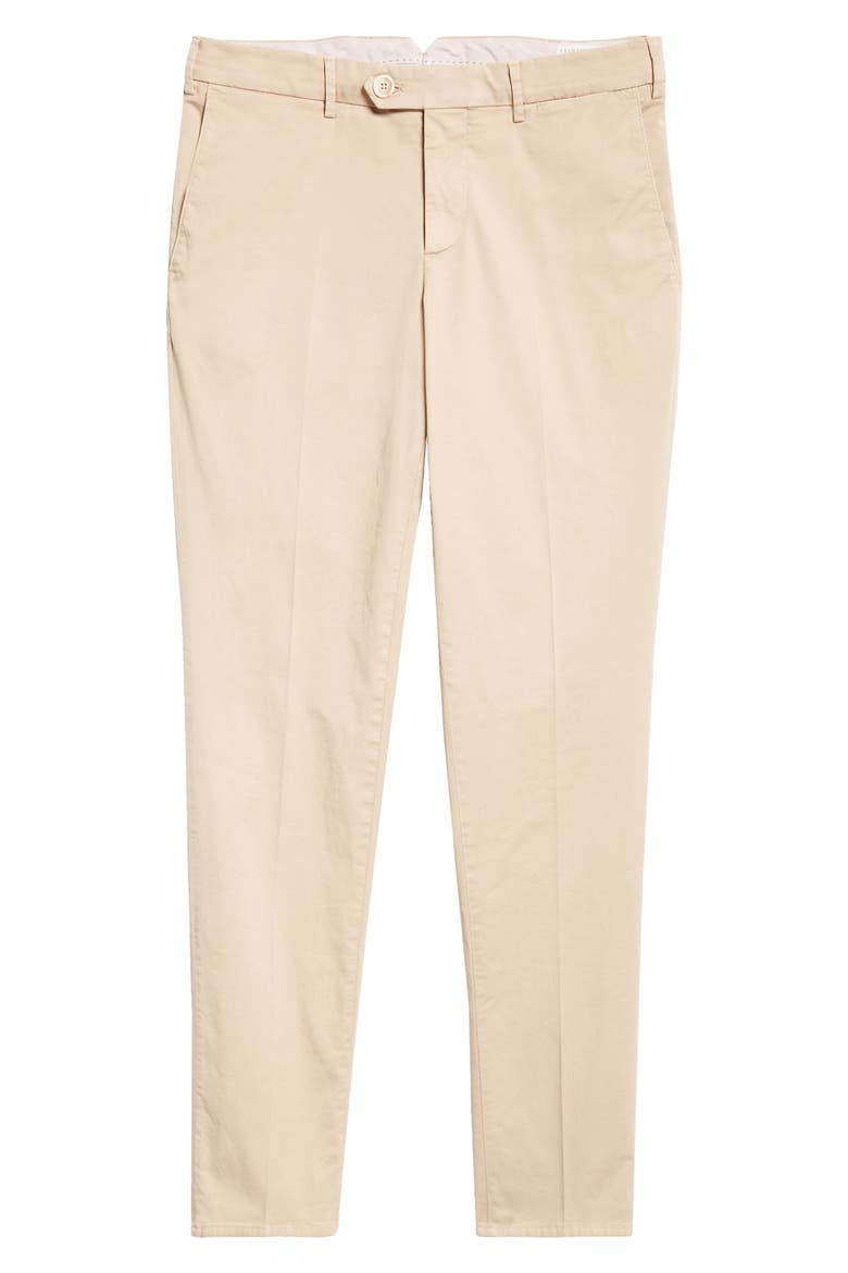 Italian Fit Garment Dyed Stretch Cotton Pants, Alternate, color, FARRO