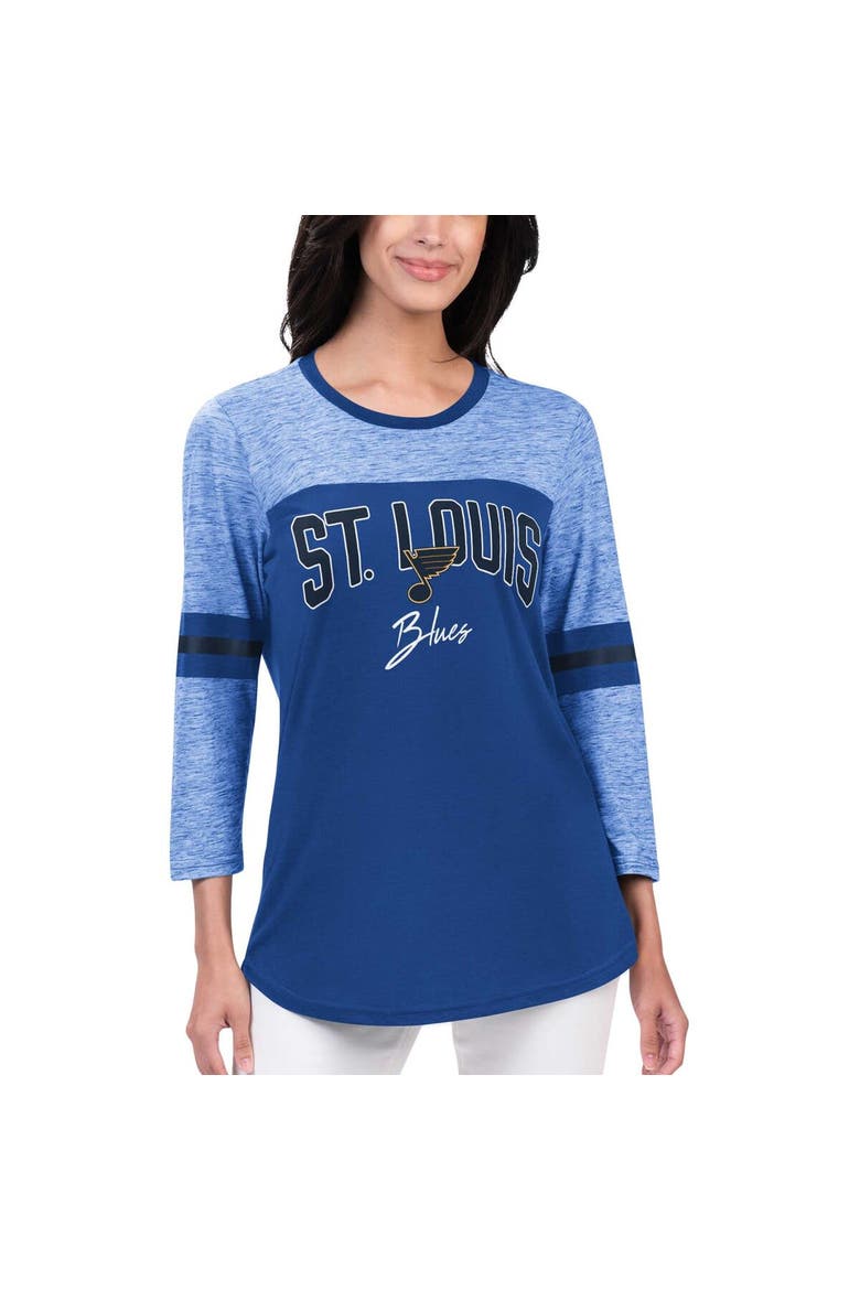Women's G-III 4Her by Carl Banks Blue St. Louis Blues Play The Game 3/4-Sleeve T-Shirt, Alternate, color, Blue
