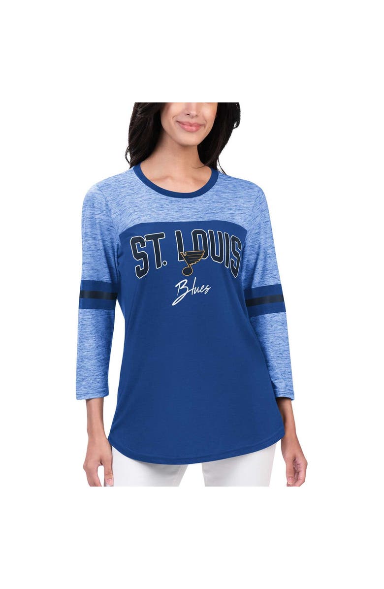 G-III 4HER BY CARL BANKS Women's G-III 4Her by Carl Banks Blue St. Louis Blues Play The Game 3/4-Sleeve T-Shirt, Alternate, color, Blue