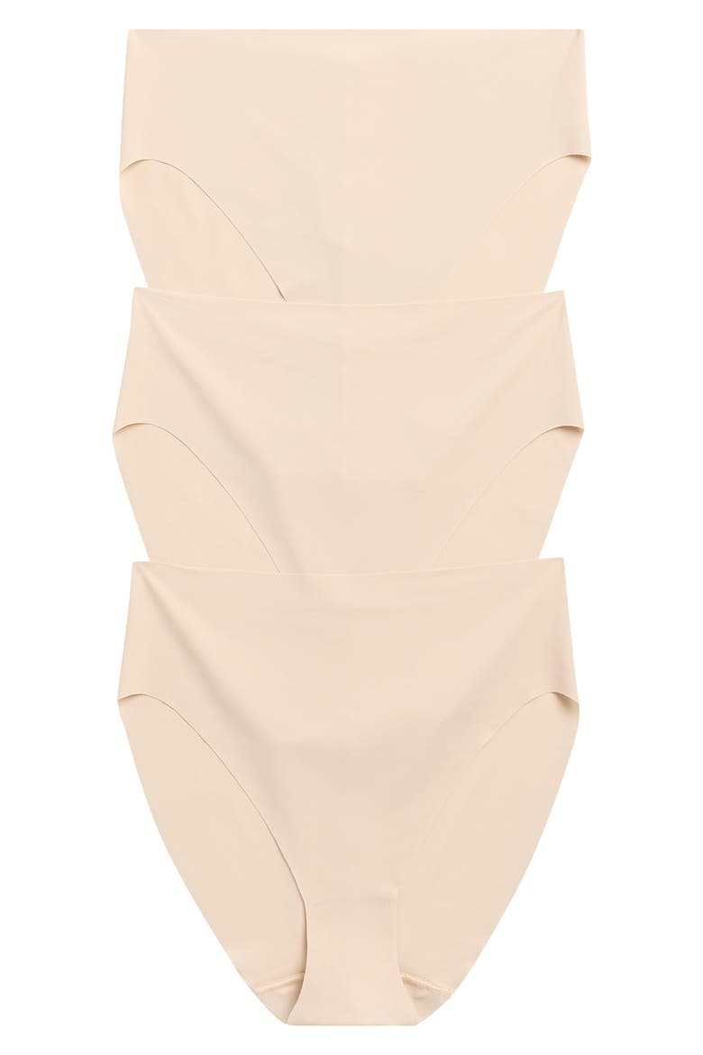 Invisible Edge Assorted 3-Pack High Cut Briefs, Main, color, BEIGE SMOKE