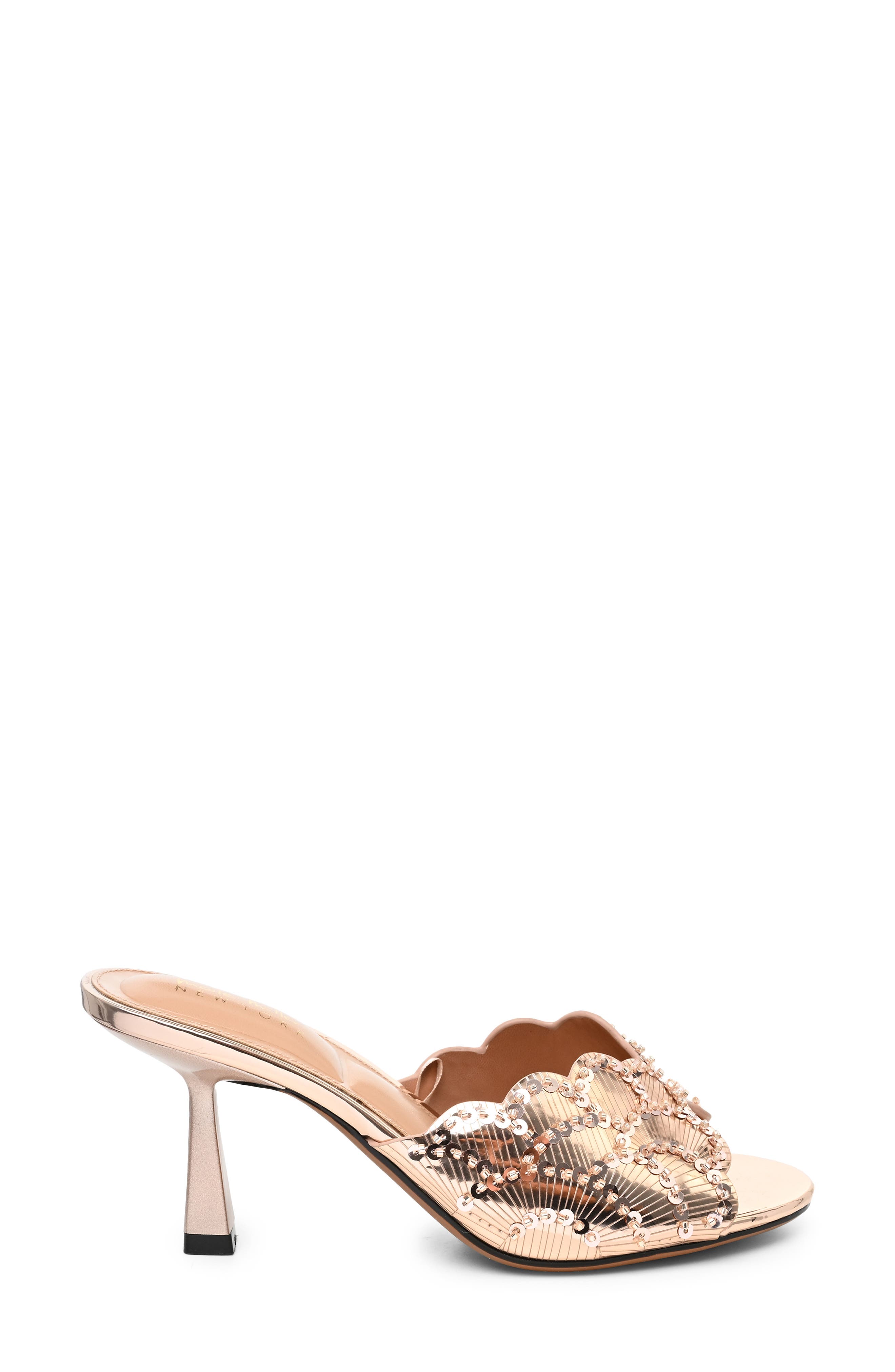 Zoda Faux Pearl Sandal, Alternate, color, CHAMPAGNE