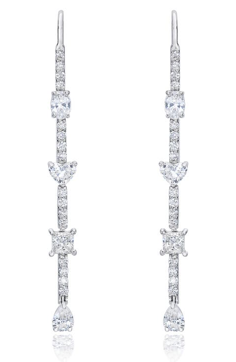 Fancy Cut Diamond Drop Earrings