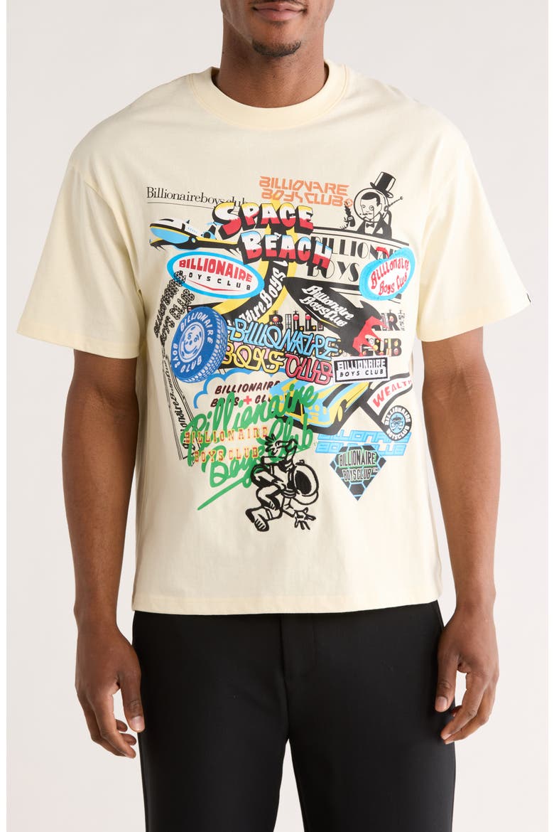 Space Beach Club Graphic T-Shirt, Main, color, WINTER WHITE