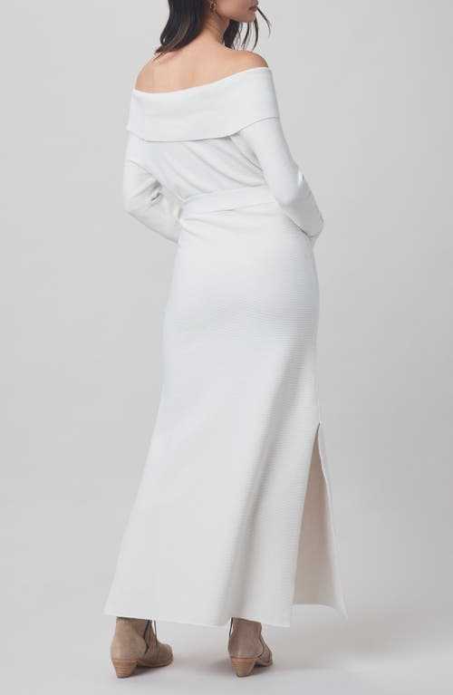 Splendid X @cellajaneblog Over The Shoulder Sweater Dress In White